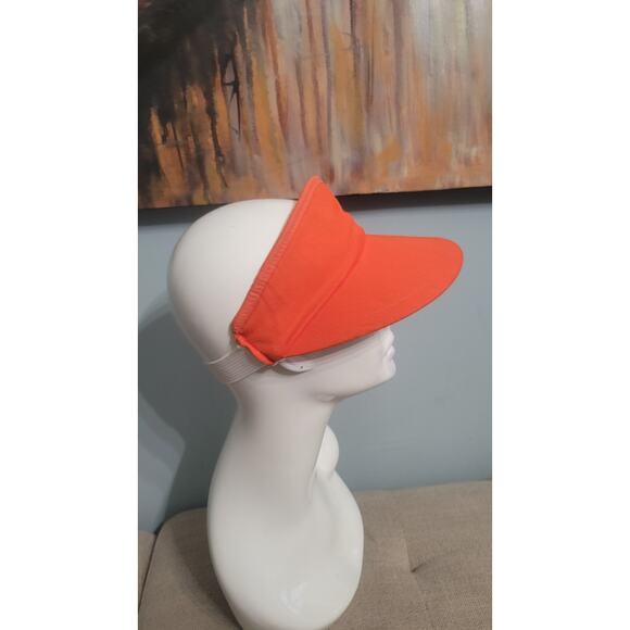 Vintage Chapeaux Inc. Orange Visor Made in USA One Size 80s 90s Style NWT... - Picture 4 of 6